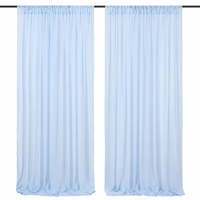 Kain Chiffon Biru Transparan Grosir untuk Dekorasi Baby Shower, Latar Belakang Studio Fotografi Profesional, dan Tirai untuk Potret Kehamilan