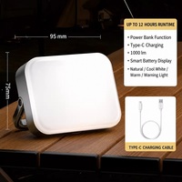 Lampe de camping multi-mode Brightenlux, éclairage blanc, chaud et rouge, gradation progressive, 800LM, lanterne solaire avec batterie de secours