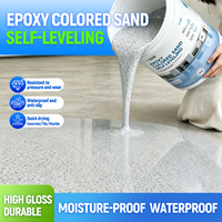 Revêtement de sol époxy auto-nivelant en sable coloré, revêtement de sol époxy, peinture et revêtement résistant à l'usure pour la maison
