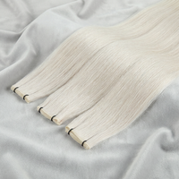 Extensions de cheveux humains vierges russes 100 % naturels, double épaisseur, pointes épaisses, pour une pose invisible, teintes, sans acide, traitées à froid