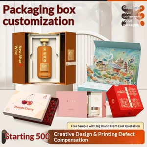 Cajas de Regalo de Frutas Navideñas Premium Personalizadas con Tapa y Base, Impresión en Pequeños Lotes - Product Image 2