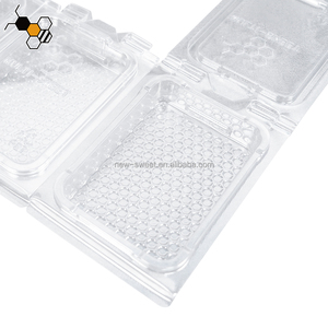 Venta al por mayor de alimentos de plástico transparente Honey Comb Box Honey Cassette Container para British Beehive Frame - Product Image 4