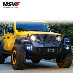 BUMPER Depan Baja Gaya ARMOR untuk 2018-2019 JEEP WRANGLER JL