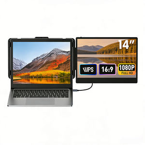 OEM S1แบบพกพา FHD 1080P 60Hz แบบ Dual Screen Type-C แผงห<span class=keywords><strong>น</strong></span>้าจอ IPS <span class=keywords><strong>จอ</strong></span>ภาพคู่แบบพกพาสำหรับแล็ปท็อป - Product Image 1