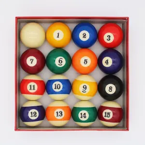 Китайское происхождение, полимерные бильярдные шары диаметром 57,2 мм, упакованы в коробку с Красной печатью, 16 шт. для бильярдного стола, игры в спортзале