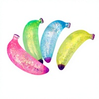 Anti-stress promotionnel transparent en maltose, forme banane, à remontée lente, pour cadeaux d'entreprise, 5 à 7 ans