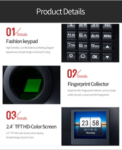 Sinh trắc học dấu vân tay + mật khẩu thời gian tham gia Máy kiểm soát truy cập nhân viên đồng hồ vào/ra hệ thống thiết lập lại trường văn phòng - Product Image 4