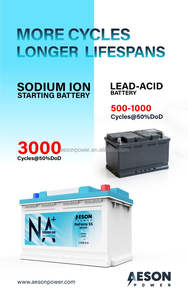 새로운 에이슨 파워 H8 AGM 스타트-스톱 나트륨 이온 자동차 배터리 12V 850CCA 49.5Ah 3000회 사이클 8.0KG 경량 긴 수명 - Product Image 6