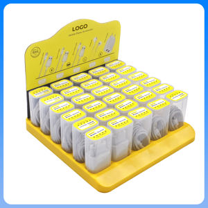 Boîte d'affichage de vente au détail de bureau personnalisée, 25 câbles USB A vers Type C et 5 chargeurs USB à charge rapide 5A pour ordinateur - Product Image 1