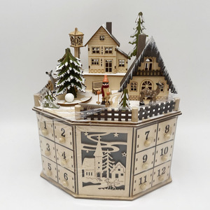 3D Plywoord Laser Cắt Sáng Lên Giáng Sinh Bằng Gỗ <span class=keywords><strong>Advent</strong></span> Lịch - Product Image 5