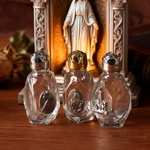 Botella <span class=keywords><strong>de</strong></span> Agua Bendita con Incrustaciones <span class=keywords><strong>de</strong></span> Diamantes en Forma <span class=keywords><strong>de</strong></span> Diamante <span class=keywords><strong>de</strong></span> 15 ml con Tapa <span class=keywords><strong>de</strong></span> Rosa <span class=keywords><strong>de</strong></span> la <span class=keywords><strong>Virgen</strong></span> <span class=keywords><strong>de</strong></span> Fátima para Bautizo, Botella <span class=keywords><strong>de</strong></span> Vidrio Envasada Individualmente - Product Image 4
