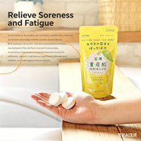 GPP Yuzu Scented Bubble Bath Tablet Garam Mandi Jepang 15g Penutup Aluminium Melembapkan Menenangkan Kulit Perawatan Tubuh yang Menenangkan dari Jepang