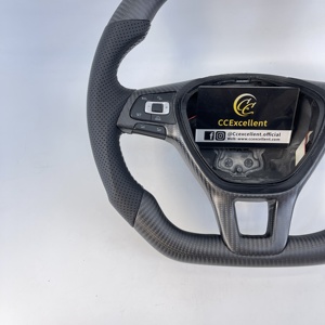Volant en fibre de carbone mate personnalisé avec LED, idéal pour Volkswagen VW <span class=keywords><strong>Golf</strong></span> <span class=keywords><strong>7</strong></span> Jetta MK7 Polo Tiguan 2014-2018 - Product Image 2