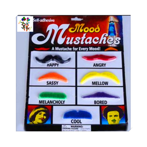 Máscara de fiesta autoadhesiva barata, HPC-2298 de barba de felpa sintética de colores - Product Image 1