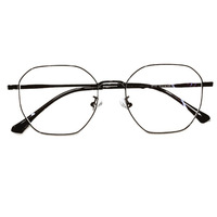 Vente en gros de lunettes optiques élégantes géométriques ultra-légères, monture dorée multi-étagée anti-lumière bleue pour femmes