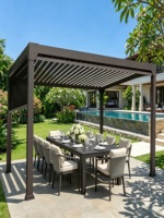 Pergola motorisée en alliage d'aluminium de qualité supérieure, fabriquée directement en usine à Foshan, avec stores latéraux résistants au vent et aux UV, robustes.