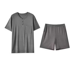 Qualità di lusso per gli uomini Loungewear realizzato da Tencel modale tasche con bottoni Design due pz <span class=keywords><strong>pigiama</strong></span> per gli uomini Short Set due pz - Product Image 5