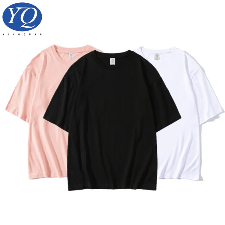 Produttori di abbigliamento fornitori di assicurazione commerciale personalizzato famoso marchio 200gsm oversize cotone pettinato tshirt