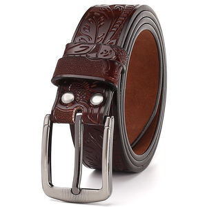 Atacado Moda Personalizado Cinto De Couro Genuíno Com Fivela De Liga Para Calças Jeans - Product Image 3