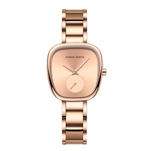 Nuevo reloj de mujer con esfera tonneau en oro rosa, a la moda, informal, de negocios, de acero inoxidable, resistente al agua, analógico, de cuarzo. - Product Image 6
