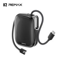 Batterie externe REMAX FP-38 10000mAh, charge super rapide 22.5W, câbles doubles intégrés, mini chargeur portable avec écran numérique