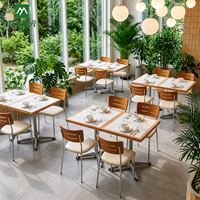 Meubles de restaurant commerciaux modernes en gros, ensembles de chaises et de tables avec un design écologique pour les cafés, les hôtels, les salons de thé