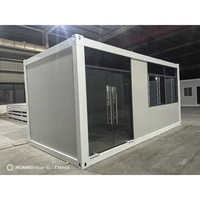Maison préfabriquée modulaire en acier, véranda étanche, assemblage rapide, 20ft/40ft, conception pliable, bureau mobile de luxe personnalisé