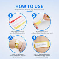 Bracelets d'hôpital personnalisés en plastique jetables pour mères, nourrissons et bébés, avec carte insérée en PVC pour l'écriture manuscrite