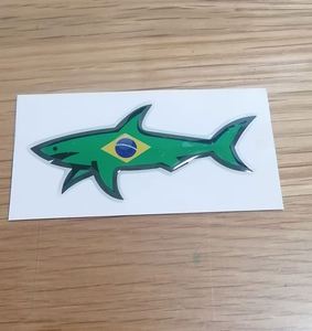 Autocollant en PVC écologique, motif requin de dessin animé, imperméable, imprimé UV, vernis brillant, décorations de mode pour les vacances de juillet, Gertrude CP - Product Image 4