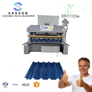 For Full Automatic PLC Controlled Gear & Bearing Colored Steel Trapezoidal IBR Roofing <b>Sheet</b> Making Machine - Product Image 1
