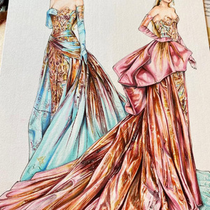 Vestido de Fiesta de Gala de Princesa de Alta Gama con Pliegues, Vestido de Organza Rosa Bebé Ligero y Moderno, Vestidos de Fiesta - Product Image 3