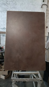 Plateau de table en marbre avec bord en aluminium, design rustique, aspect antique |   Meubles de restaurant et de café commerciaux, vente en gros de comptoirs - Product Image 3