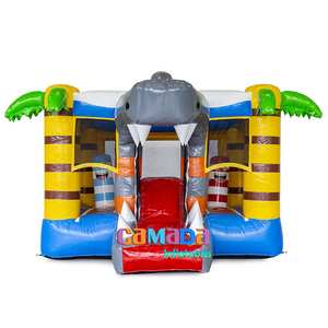 Mini inflable comercial Mini Bounce Party Animal Theme Bounce House Castillo y tobogán Combo para niños - Product Image 2