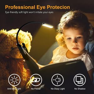 Gritin Clip On Book Light 9 <b>Led</b> Rechargeable Touch Control Eye Caring For Reading In <b>Bed</b> - Product Image 2