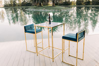 Table de Cocktail de Luxe de Haute Qualité pour Événements de Mariage, Table Haute en Acier Inoxydable pour Hôtel, Location de Mariage