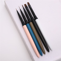 Ensemble de 5 pinceaux à ongles multi-usages de haute qualité avec manche mat durable pour la manucure à domicile et le nail art DIY