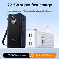 Nuevo Estilo, Banco de Energía Portátil de 30000 mAh, 22.5 W, Tipo C, Carga Rápida Bidireccional, Cable Integrado, Fabricante OEM/ODM