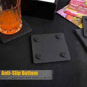 Trend 2024 Rectangle Living Room Office Cup 10*10*0.5cm Blank <b>Slate</b> Coasters Customized Designs Carton Box Kitchen Tools High - Product Image 4