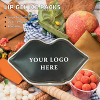 Pack de glace en gel réutilisable en forme de lèvre personnalisé Pack imprimé de logo chaud et froid