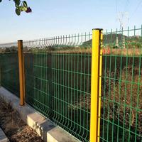 Clôture en treillis métallique soudé 3D minimaliste de haute qualité, facile à installer, galvanisée avec revêtement PVC, hauteur 1,8 m pour jardin extérieur