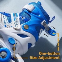 Patins à roulettes réglables pour enfants, système professionnel à 4 tailles, vente en gros d'usine