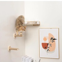 Vente de gros Lit mural pour chat Hamac mural pour chat Meubles muraux étagères et perchoirs avec marches d'escalade
