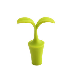 จุกปิดขวดไวน์ซิลิโคนสีเขียวรูปดอกไม้ซีลขวดแบบใช้ซ้ำได้สำหรับเบียร์และไวน์ JS Y02 - Product Image 5