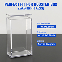 Boîte de protection en acrylique transparente pour cartes TCG VSTAR, 10 paquets, protection UV à 99 %, étanche, pour boosters japonais