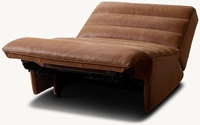 Salon mouvement cuir fauteuil inclinable sans bras fabriqué à la main salon luxe confort mobilier d'intérieur