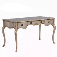 Bureau d'écriture de haute qualité en bois massif antique français avec tiroirs de rangement pour la maison, le bureau et l'étude