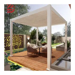 Pergola en métal imperméable pour piscine extérieure, toit de jardin, ligne d'auvent en aluminium, gazébo