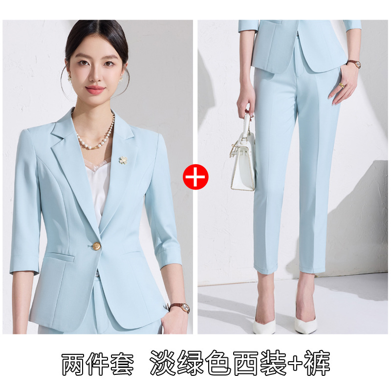 Light green suit trousers
