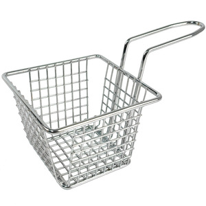 Cesta para freír pequeña ZHAOSHENG, cuadrada, de metal, con asa, para papas fritas y palomitas de maíz, para uso en fiestas. - Product Image 5
