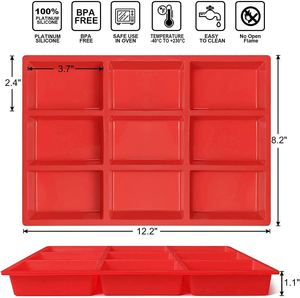 9-Compartment Food-Grade <b>Silicone</b> Bread <b>Baking</b> Mold Reusable and Easy to Demold Safe for Making Cakes - Product Image 2